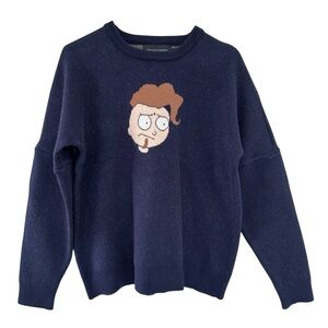 DAYLIGHT CURFEW Rick & Morty Council Navy Blue Rare Numbered #29/150 Sweater L